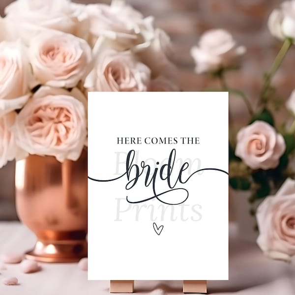 Ring Bearer Sign for Wedding Ceremony |  Here Comes The Bride |Wedding Banner | Wedding Sign