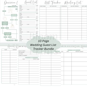 Wedding Guest List Template | Wedding Guest| Gift Tracker | Wedding Spreadsheet | Digital Guest List | Editable Wedding Guest list Tracker