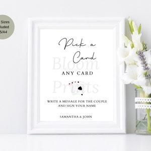 Hinweise und Wünsche Schild und Karten | Ratschläge und Wünsche für die Zukunft Herr und Frau | Hinweise und Wünsche für Braut und Bräutigam | Pick A Card Zeichen