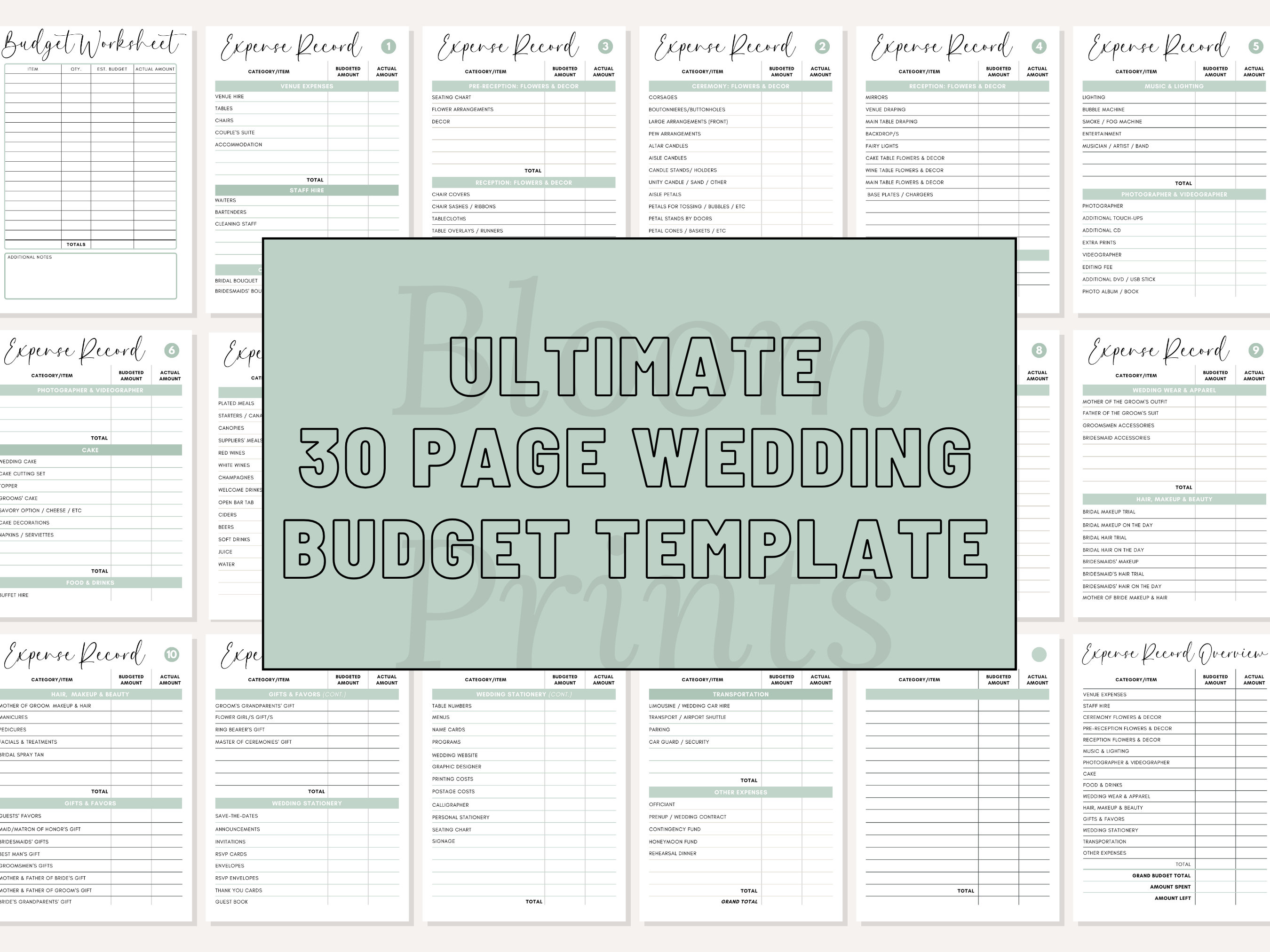 Budget Worksheet Estimated Wedding Cost Breakdown Wedding Budget