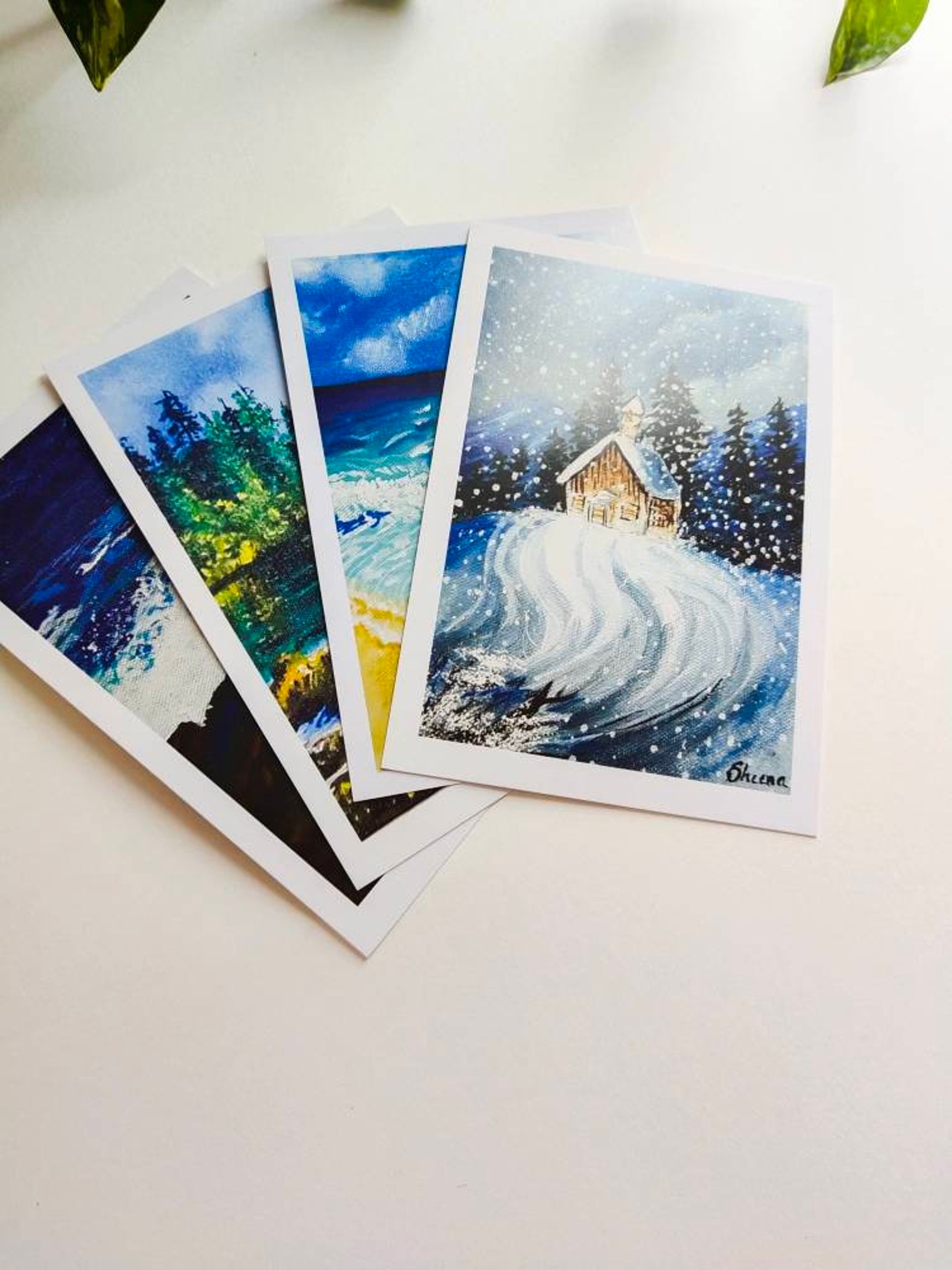 Postcard Set of 5 Postcard Prints Nature Themed Art Print | Etsy