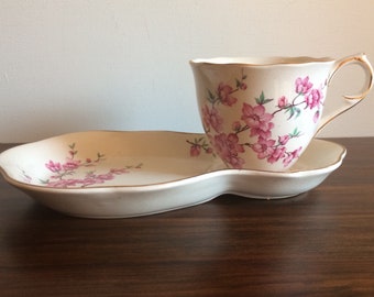 Taza de té vintage, taza de té y platillo de pastelería Old Foley Chinarita, taza de té y platillo únicos, platillo con pastelería