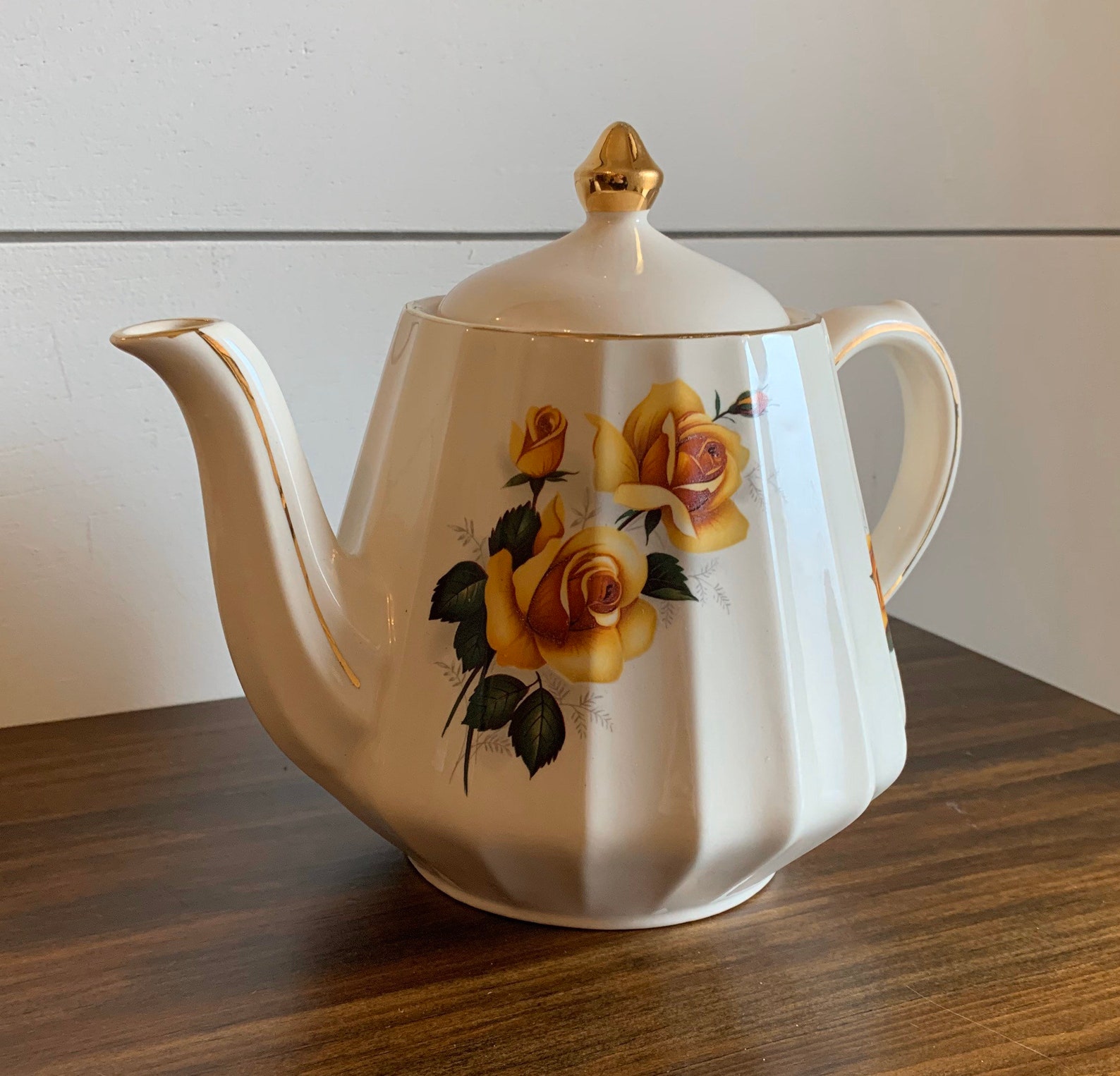 Yellow Rose Sadler Teapot Antique Teapot Rare Sadler Yellow Etsy