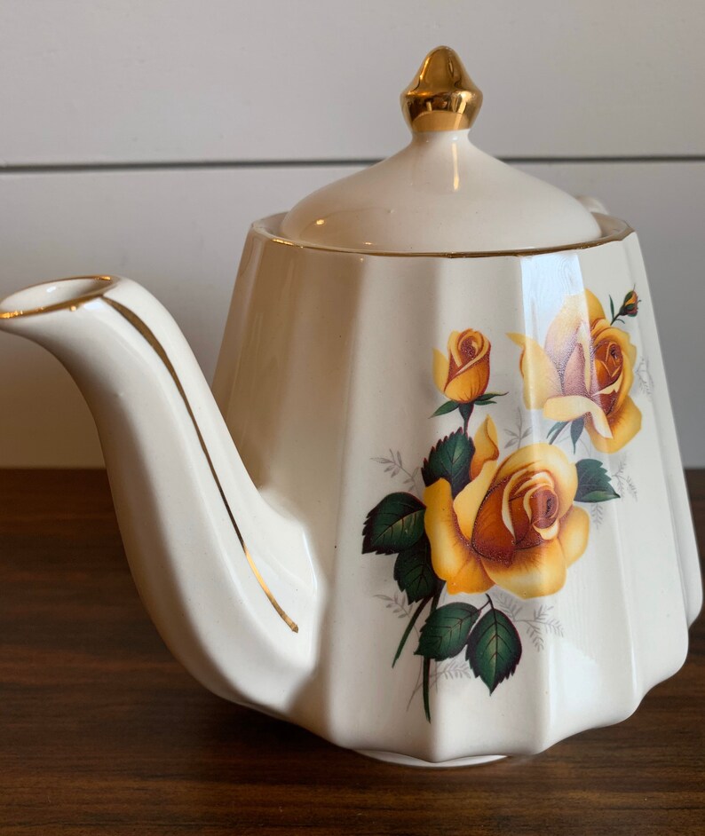 Yellow Rose Sadler Teapot Antique Teapot Rare Sadler Yellow Etsy