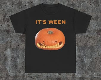 Camiseta de calabaza de Halloween, camiseta Its Ween, meme de Halloween, meme, ropa espeluznante, disfraz de Halloween, camiseta de calabaza, its ween, calabaza