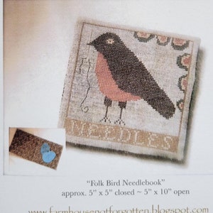Folk Bird Needlebook by Notforgotten Farm