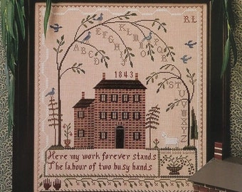 Weinender Baum Sampler von The City Stitcher - Kreuzstichmuster