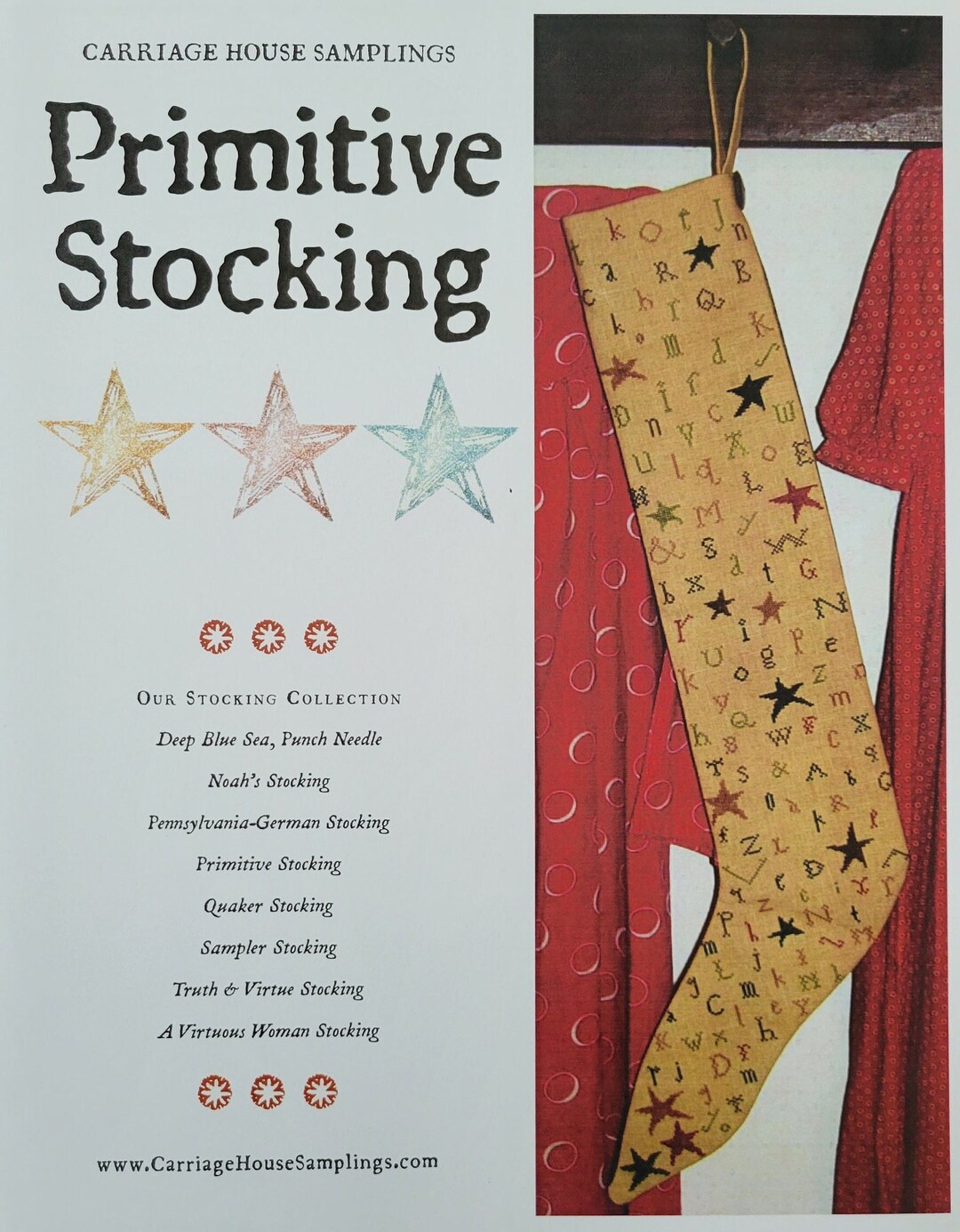 Primitive Stocking by Carriage House Samplings - Etsy