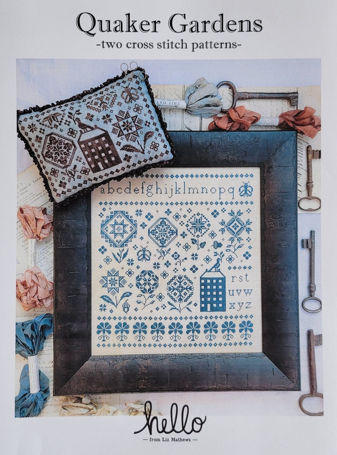 Quaker Hello Quaker Gardens by Hello From Liz Mathews (paper Cross Stitch Chart) - Etsy
