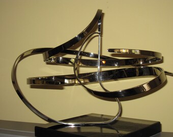 Michael Cutler Modern Steel KINETIC MOBILE Table Top Sculpture one of a kind 3300.USA