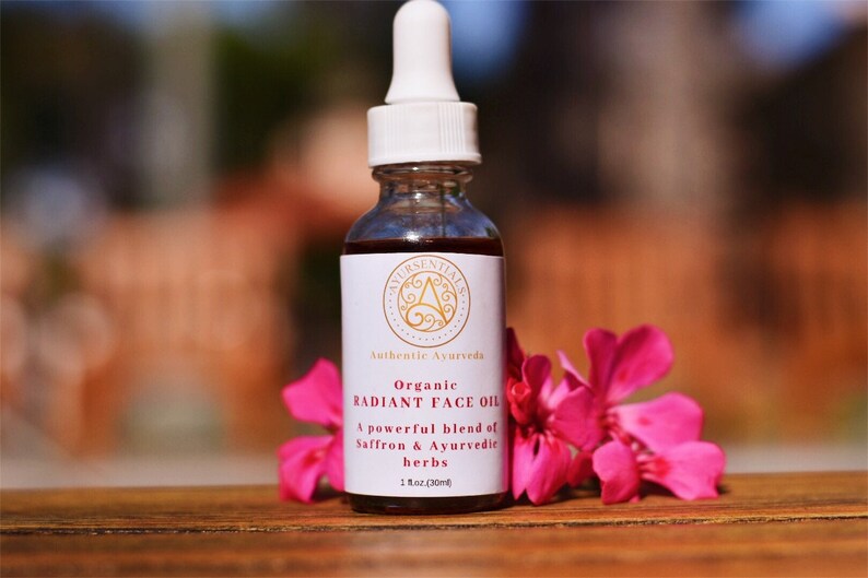 Saffron Radiance Face Oil Ayurvedic and Organic. Brightening Etsy