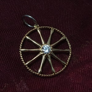 One Romani Chakra Wheel Pendant, Roma Flag Wheel Necklace, *gypsy Charm ...