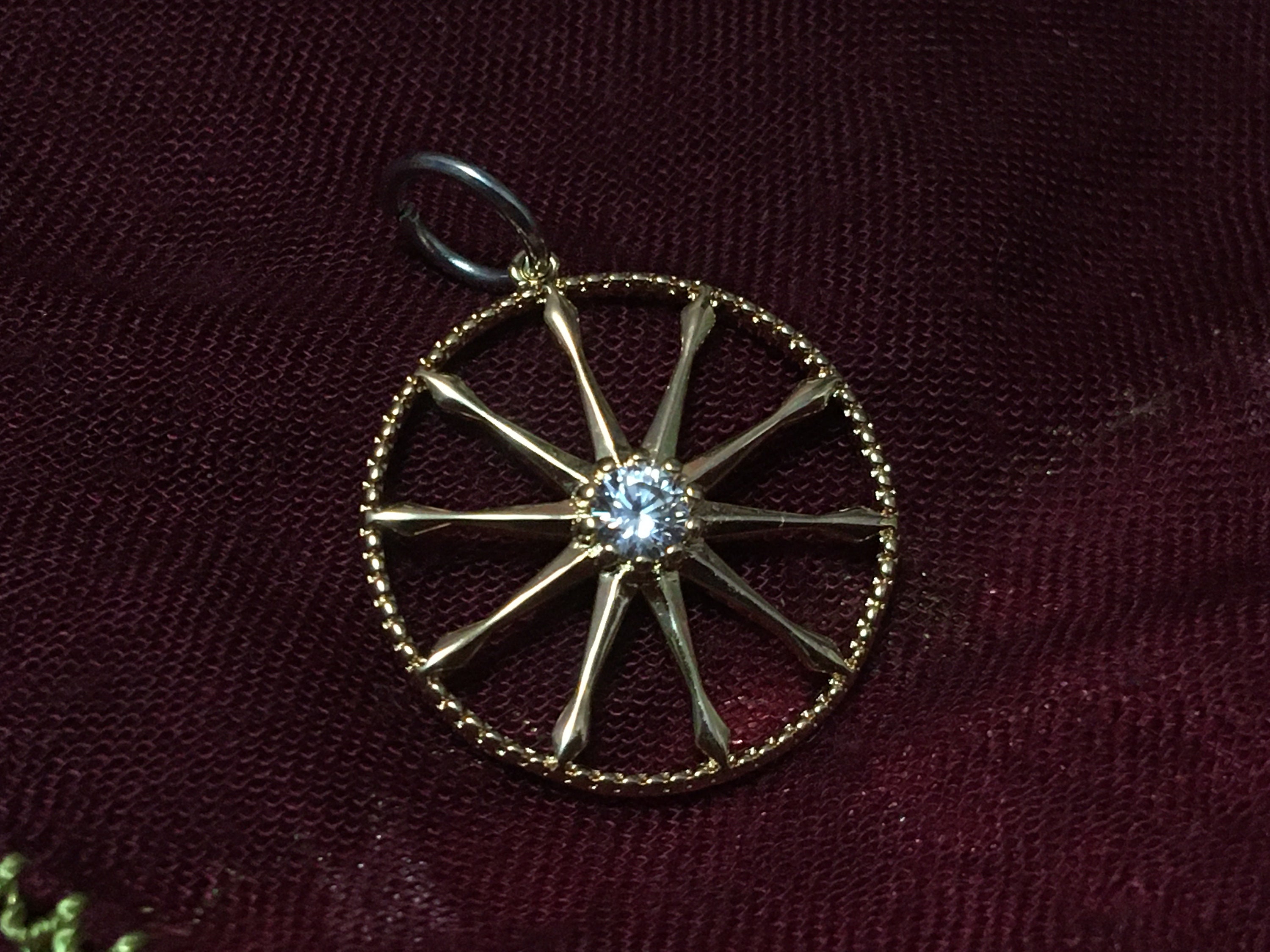 服/ファッション DD: Wheel of the Year Pendant with RM RGB CMYK Color Wheel - Double Sided Pendant - Yellow Owl Workshop
