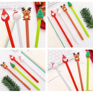 Christmas Friends Pens, Christmas Pen, Cute Christmas Pen, Christmas, Christmas Stationery, Stationery, Father Christmas Pen, Snowman Pen image 2