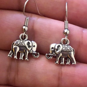 Elephant Earrings Silver Earrings, Elephant Jewellery, Simple Earrings Fashion earrings, Handmade Jewellery, Dangle Earrings, Gift for women