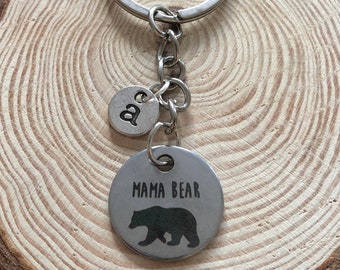 Mama Bear Keyring, Mama Bear Keychain, Mama Bear, Mum Keyring, Personalised Mummy Keyring, Mummy Keychain, Mothers Day Gift, Gift For Mum