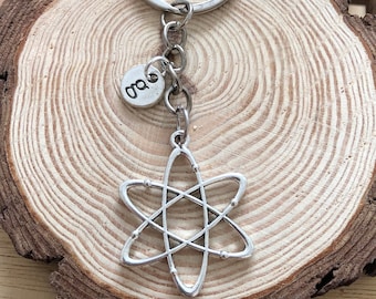 Cadeau science geek, cadeau science, porte-clé science, porte-clé science, porte-clé science, cadeau pour geek, atome, ADN, chimiste, chimie, physique