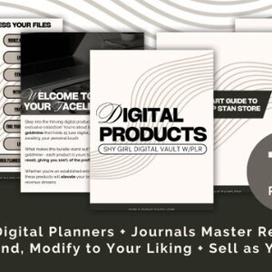 15 Done For You Digitale Planer + Journals, Digitales Journal, Digitaler Planer, Digital Herunterladbare Selbsthilfeprodukte, Master Reseller Rechte
