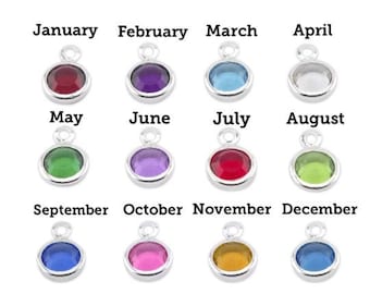Birthstone Add on Charm, Birth Stone Charm, Birthstone, Birthstone Colour Add-On Charm As Pendant, Birthday charm, Birthstone pendant