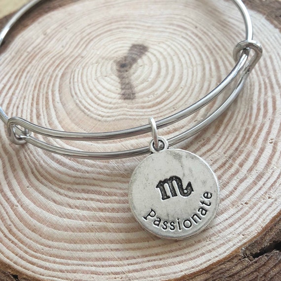 Bracelet Jonc En Argent Massif 925 - Signe Zodiacal SCORPION - Neuf Avec étiquettes