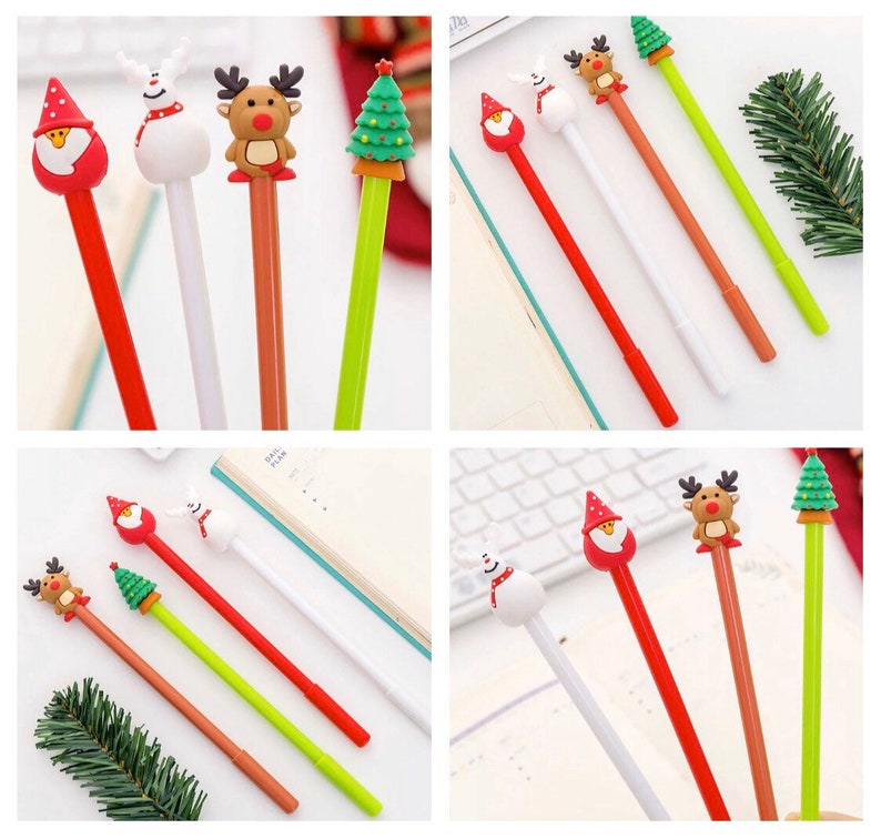 Christmas Friends Pens, Christmas Pen, Cute Christmas Pen, Christmas, Christmas Stationery, Stationery, Father Christmas Pen, Snowman Pen image 2