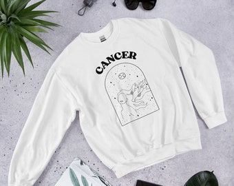 Cancer Unisex Sweater, Horoscope Sweater, Star Sign Sweater, Cancer Season, Zodiac Sign, Astrology, Comfy Zodiac Sweater