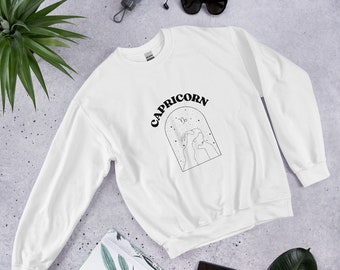 Capricorn Unisex Sweatshirt, Horoscope Sweater, Star Sign Sweater, Capricorn Season, Zodiac Sign, Astrology, Comfy Zodiac Sweater