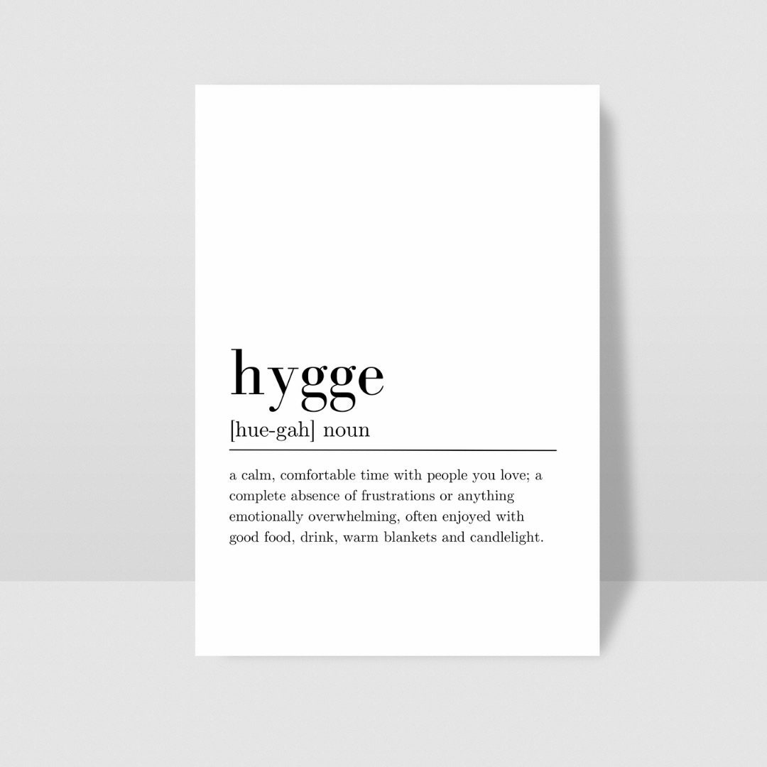 Hygge Definition Quote, Digital Download, Wall Art Print, INSTANT