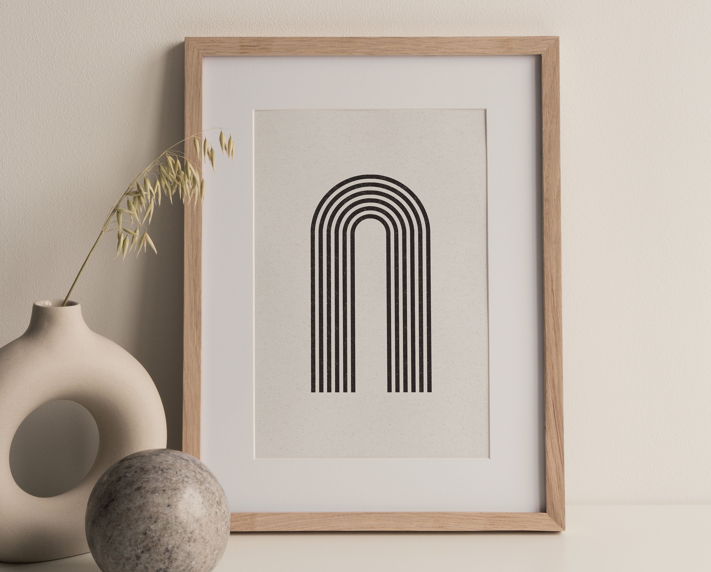 Arch Print, Rainbow Print, Printable Art, Geometric Art, Minimal Art ...
