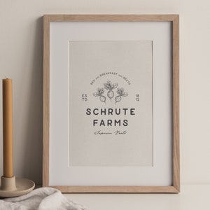 Poster di The Office, Poster di Schrute Farms, Citazione di Schrute Farms, Citazione artistica di The Office