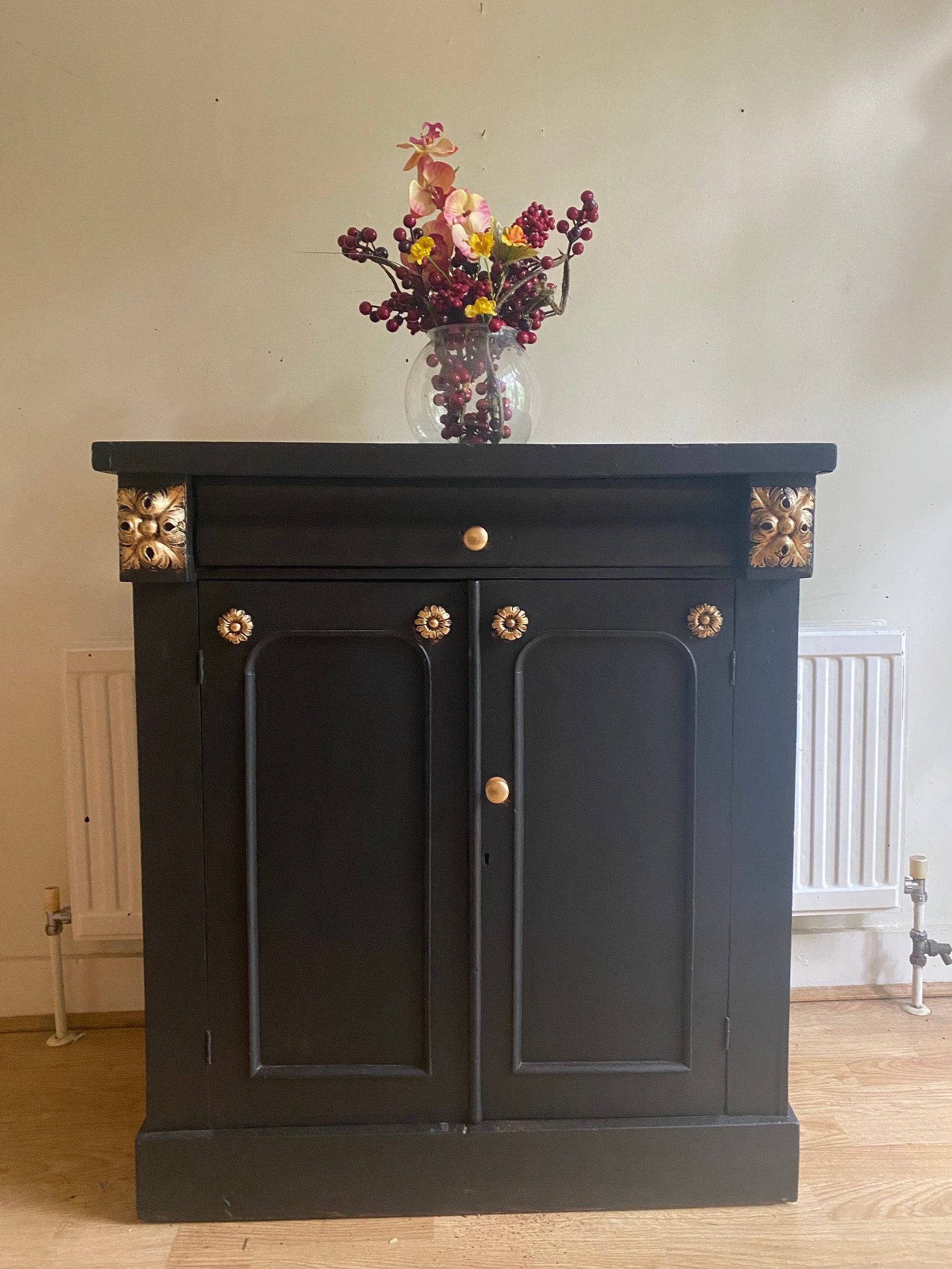 Antique Victorian Chiffonier Dresser Sideboard Painted Etsy UK