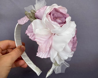 Flower Headband Women Adults Toddler girl Bridesmaid Bridal floral Headband Prom party Wedding Headband Flower girl Headband gift for girl