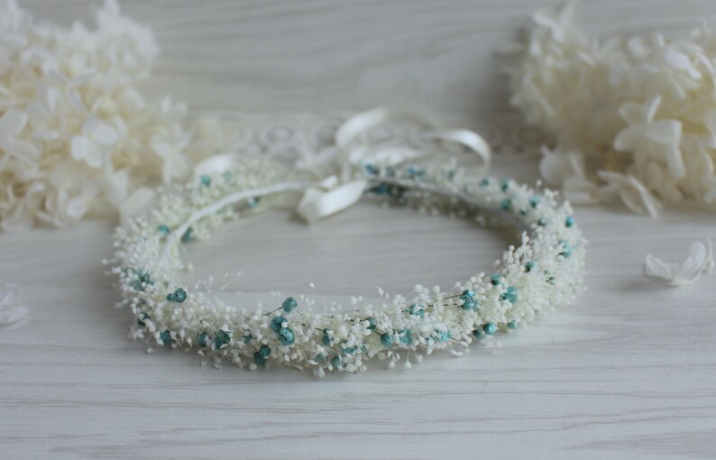 Dried Preserved floral crown Real Flower hair Wreath wedding Etsy