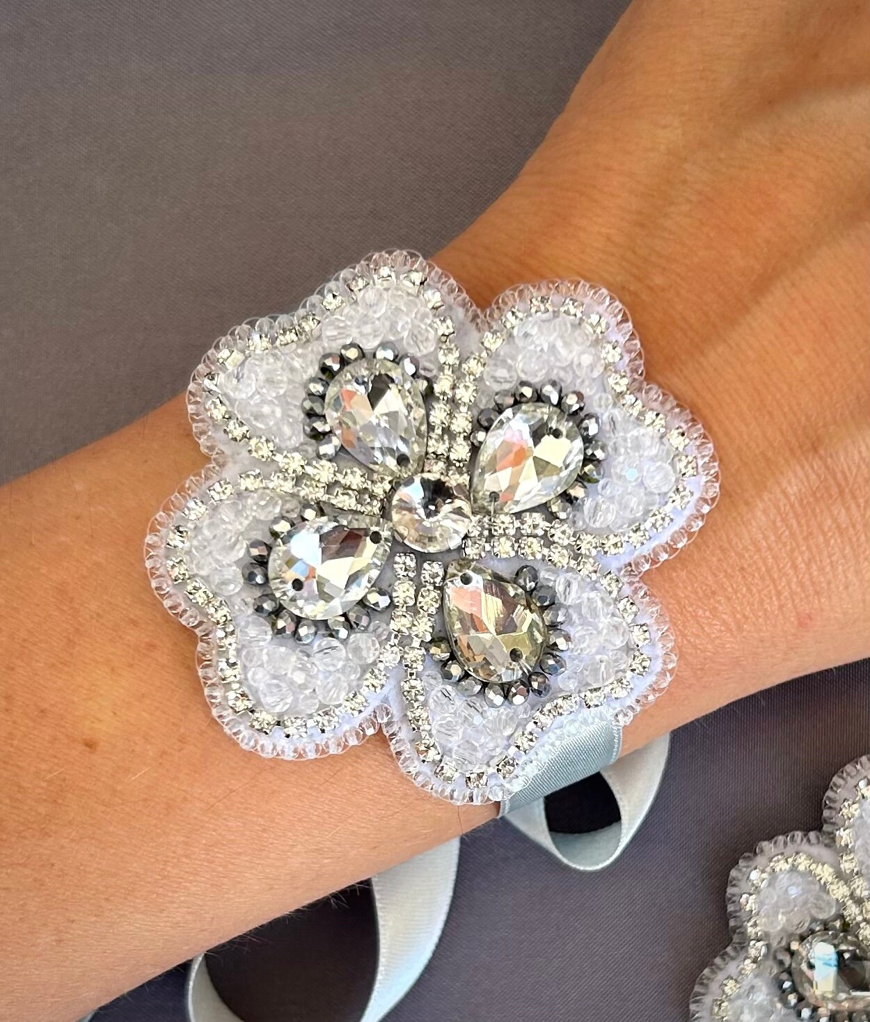 ABITO DA SPOSA damigella d'onore fascia cristallo strass nastro avorio