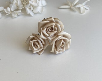 Champagne flower Hair pins Wedding hair pins Bridal bridesmaids flower hair pins Set Small Rose Hair pins Woman girl Rose hair pins Floral