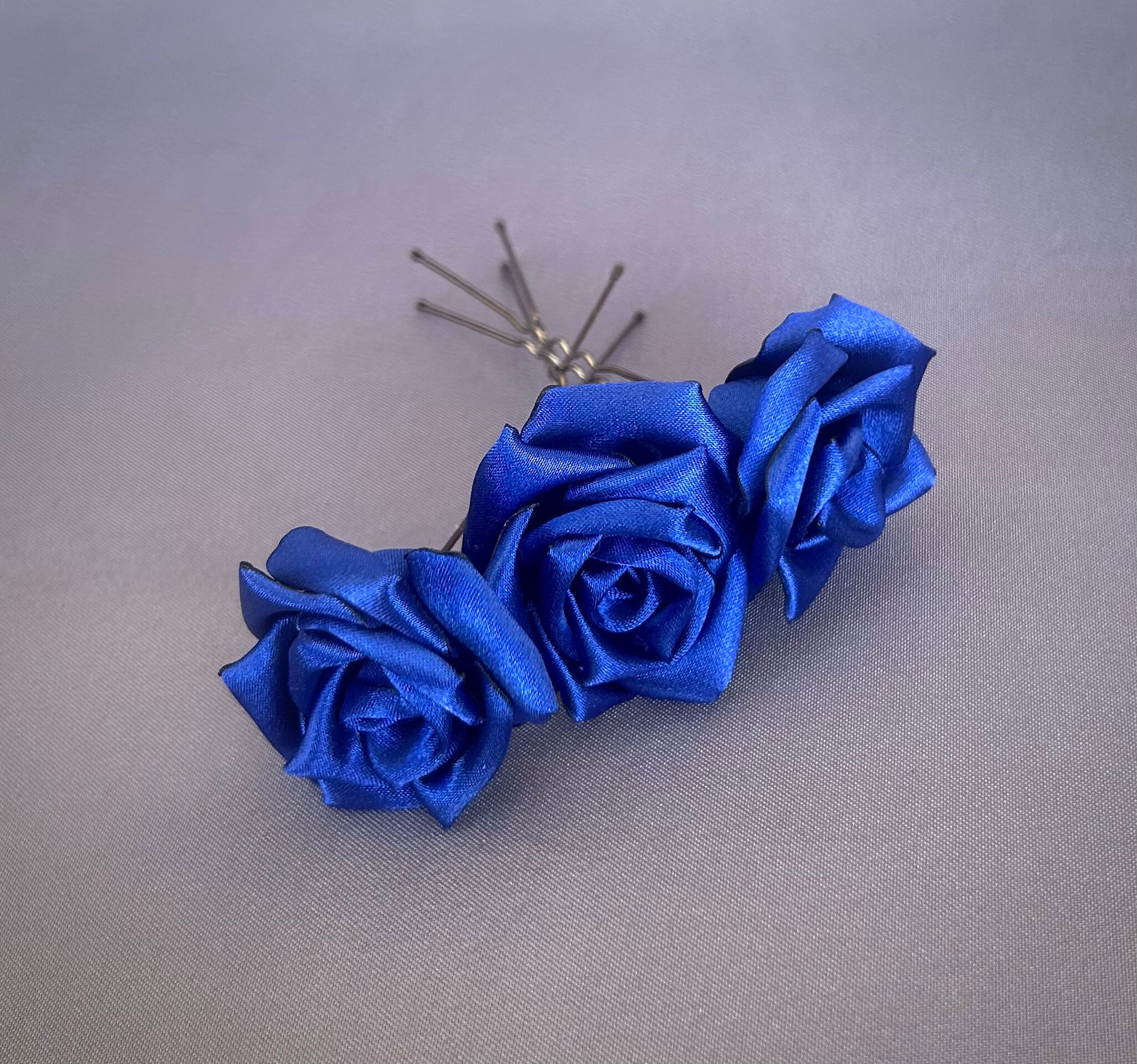 Royal blue hair pins gold - Etsy 日本