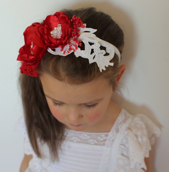 white lace headband