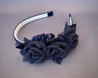 Cerchietto floreale con rose e perle finte, accessorio per capelli da sposa - Italia