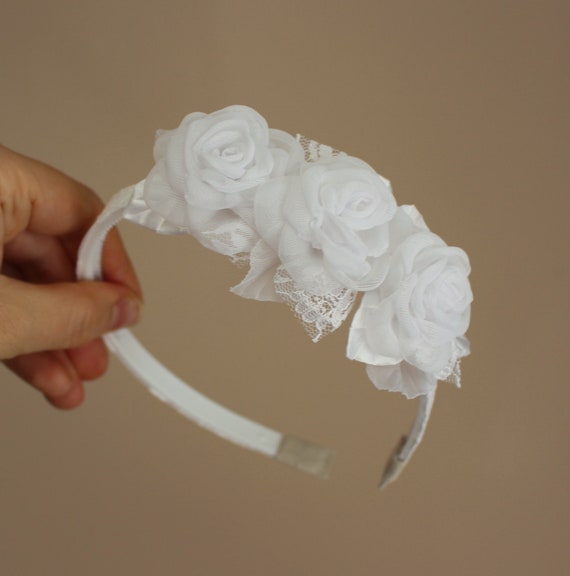 White flower hair on sale band