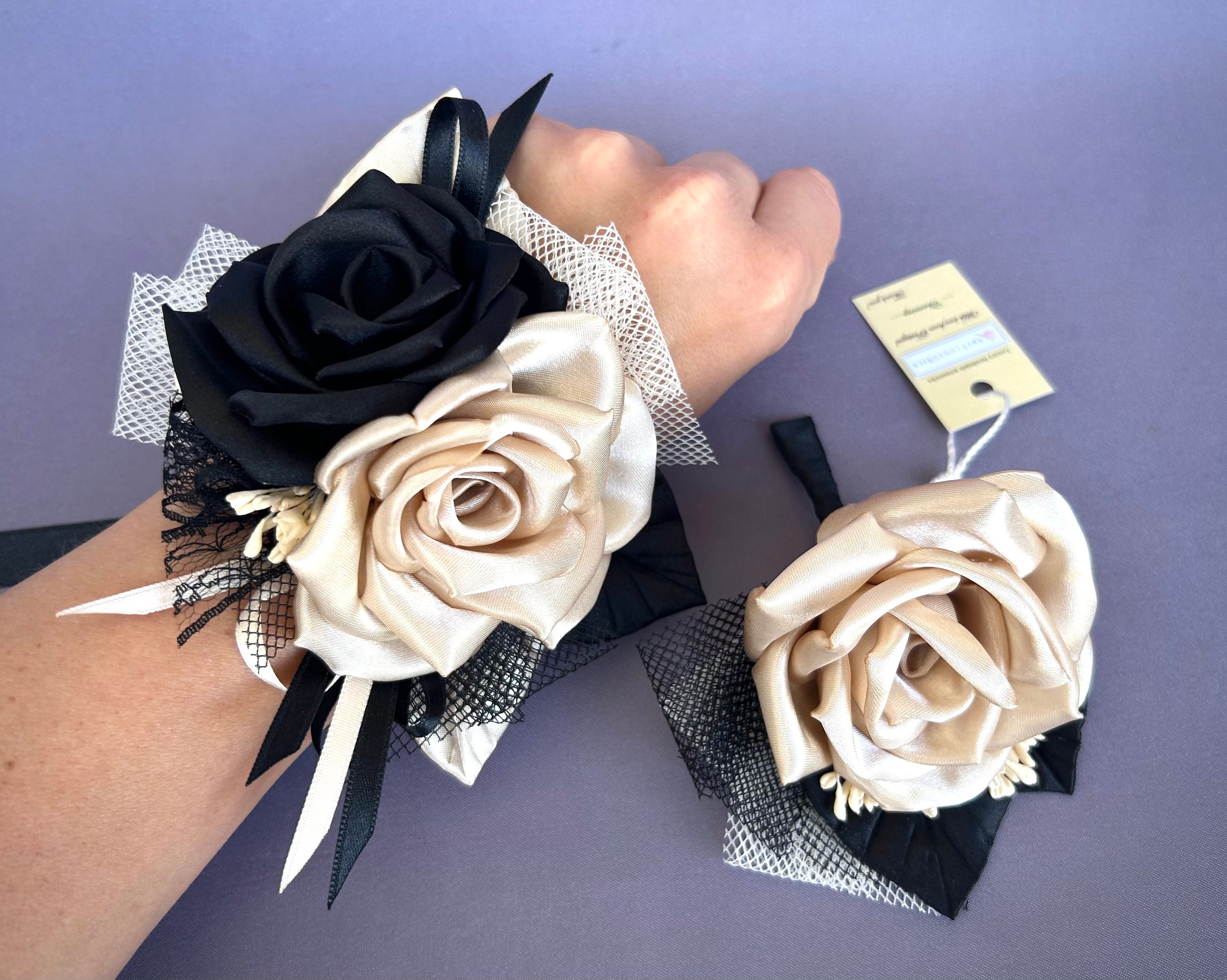 what color corsage for black dress Burgundy Wrist Corsage main image 1
