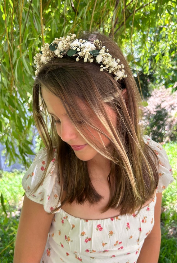 VMila Fascia Floreale Bohemien Per Capelli Con Corona Verde – Copricapo Da Sposa E Accessorio Gioiello Per Donne