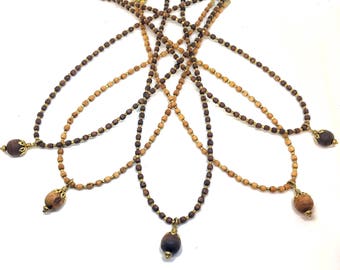 Hari Tulasi/Tulsi necklace with bead pendant and Brass