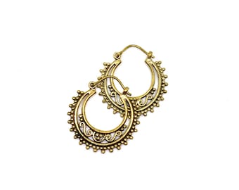 Brass Earrings mini hoops