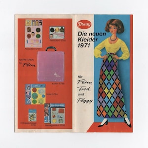 Vintage 1971 Petra Von Plastikowa lalka Broszura Ulotka Katalog