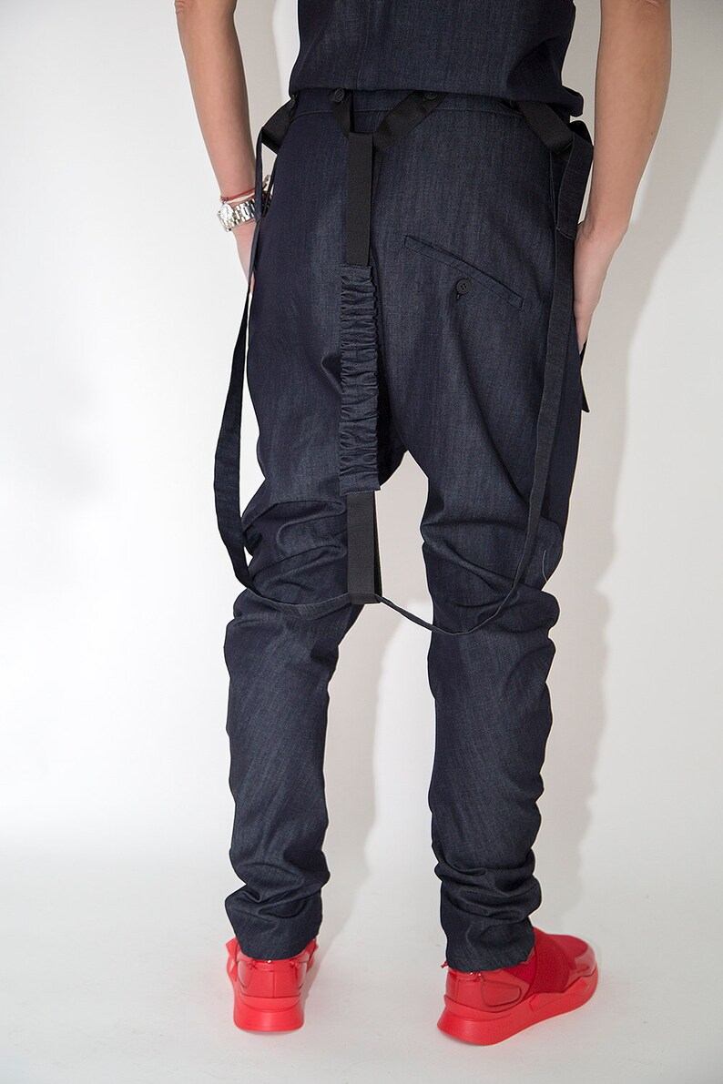 Women Pants Paradox Baggy Denim Pants Crotch Harem Pants Suspenders Pants Boho Pants Punk Pants Jeans PP0035