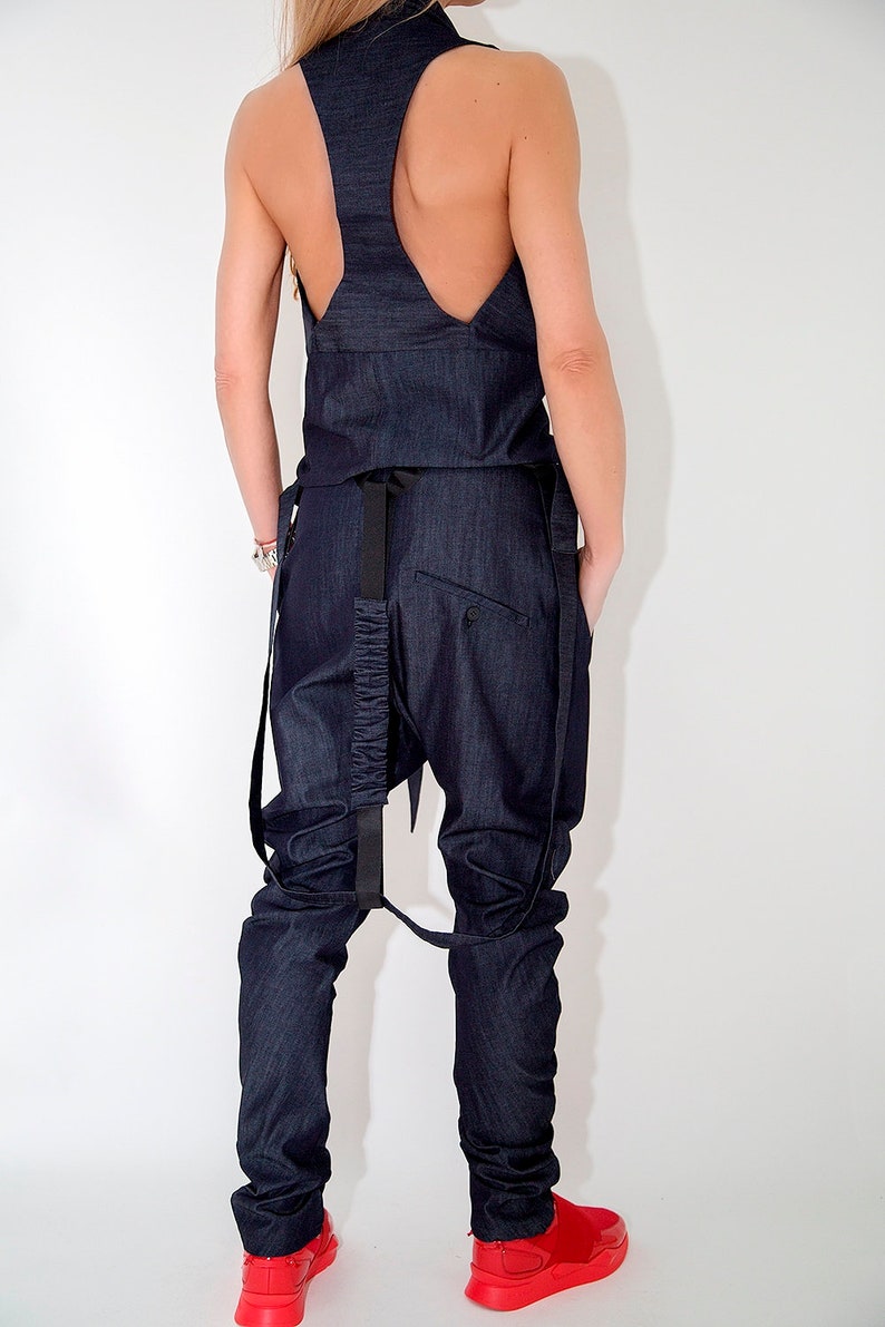 Women Pants Paradox Baggy Denim Pants Crotch Harem Pants Suspenders Pants Boho Pants Punk Pants Jeans PP0035