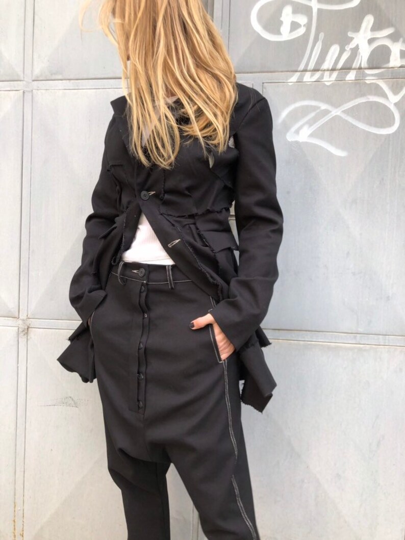 New Drop Crotch Pants Paradox Black Pants Casual Pants Women Black Pants Summer Pants Chic Pants PP0611