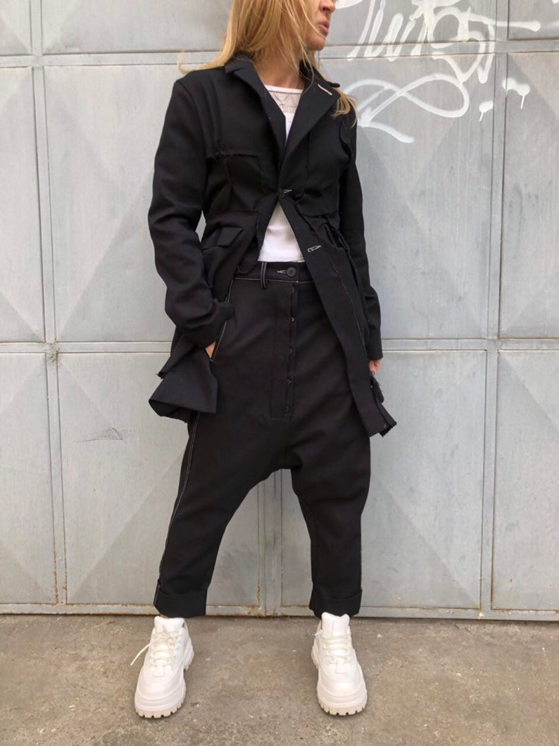 New Drop Crotch Pants Paradox Black Pants Casual Pants Women Black Pants Summer Pants Chic Pants PP0611