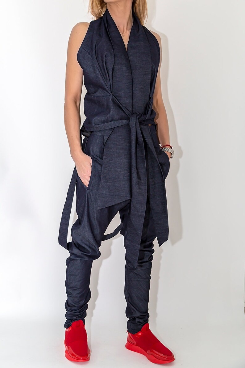 Women Pants Paradox Baggy Denim Pants Crotch Harem Pants Suspenders Pants Boho Pants Punk Pants Jeans PP0035