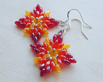 Sunburst mandala earrings